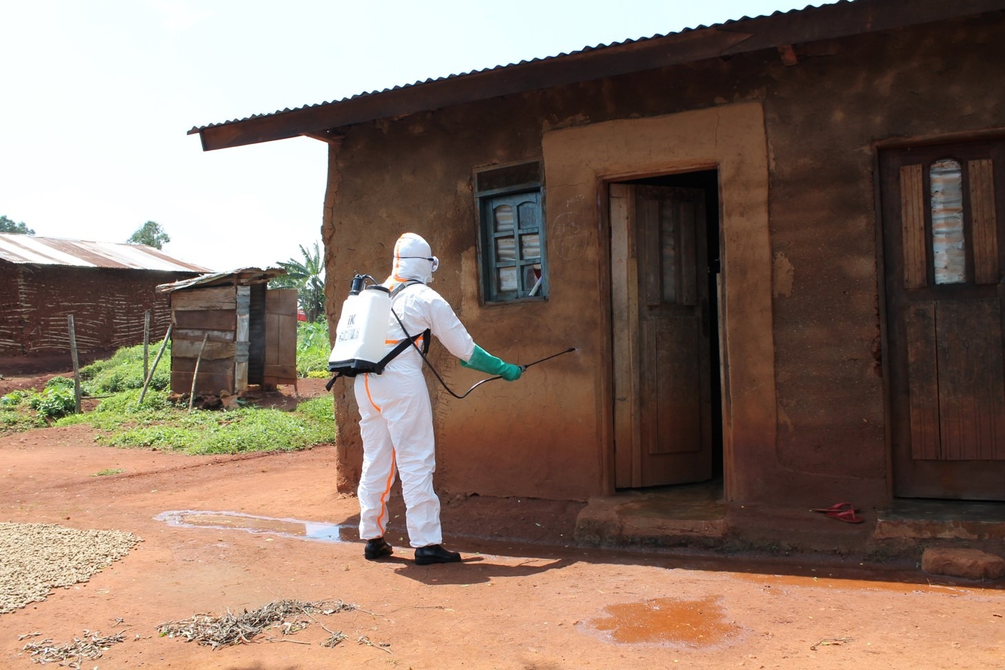 Teams work to decontaminate house of Ebola patient in DRC