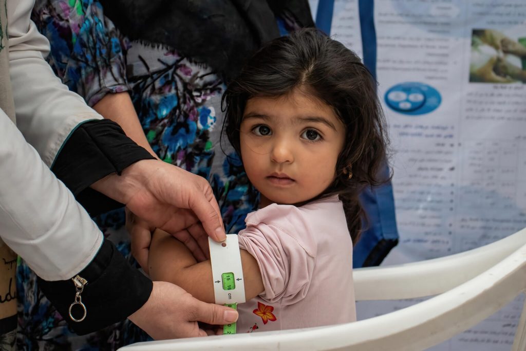 child is screened for malnutrition