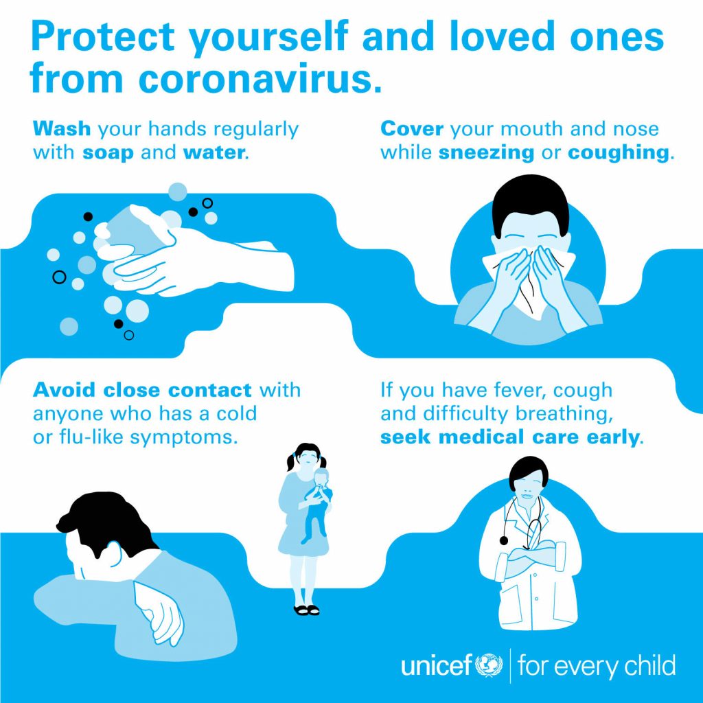 Poster on how to protect yourself and loved ones from coronavirus