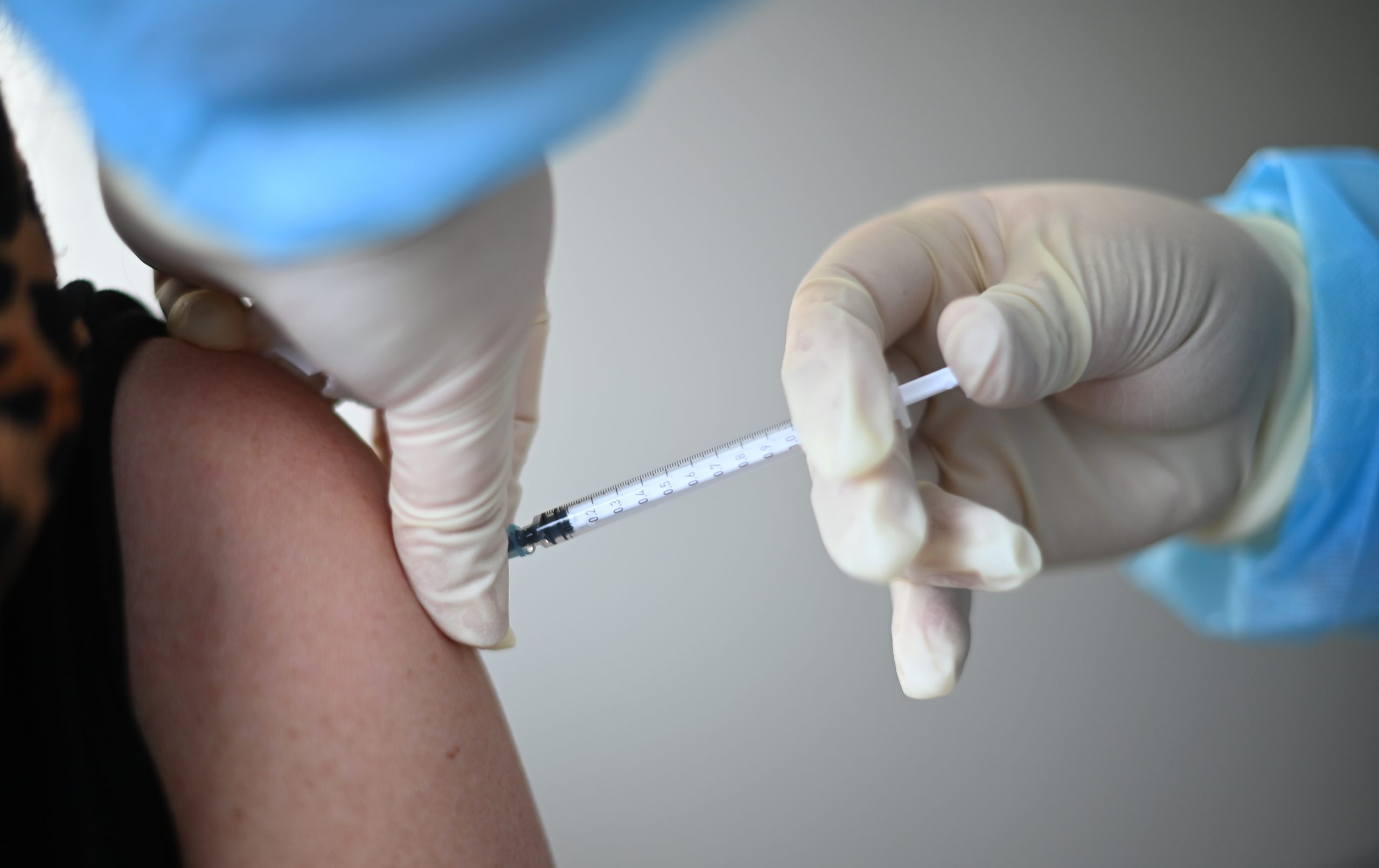 person receives vaccine