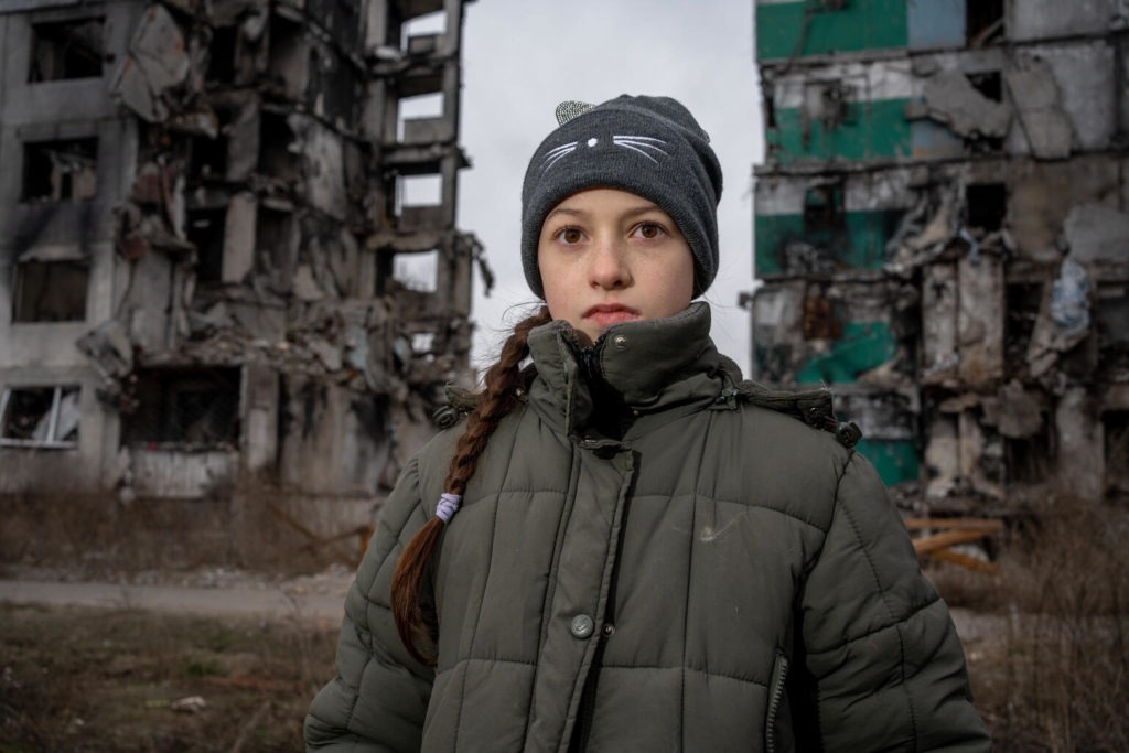 ukrainian girls looks at camera