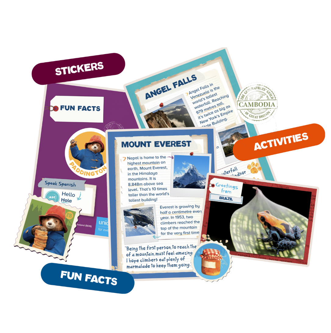 Every month, a pack filled with fun facts, engaging activities, stickers and personalised messages about Paddington’s adventures will arrive at your doorstep.