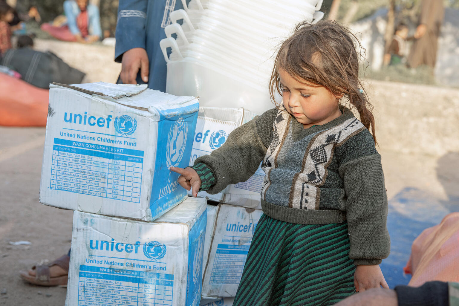 UNICEF is sending over 1,800 hygiene kits to the worst hit areas in Afghanistan now.