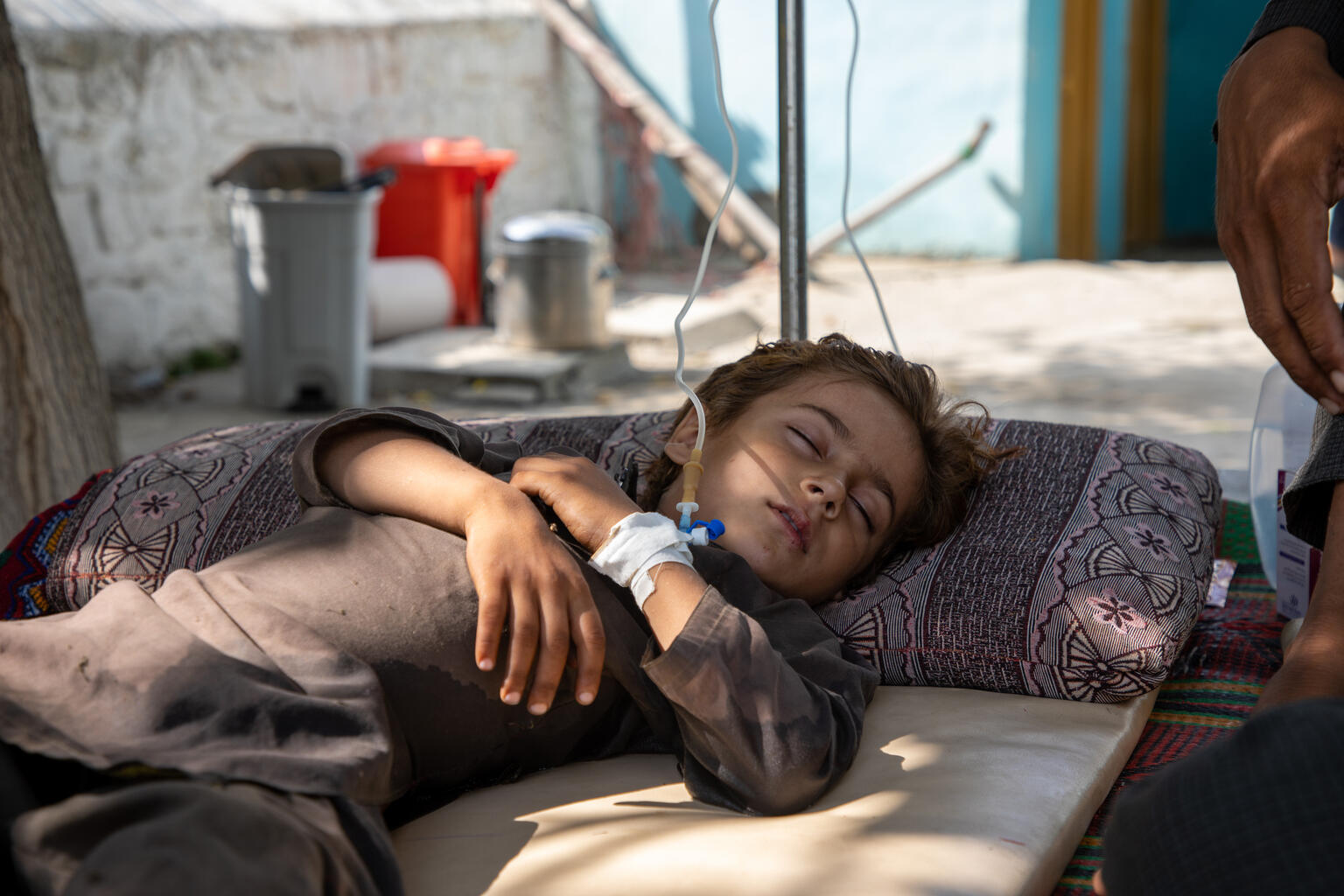 UNICEF is helping medical aid reach children like 7-year-old Sayed who were injured during the Afghanistan earthquake.