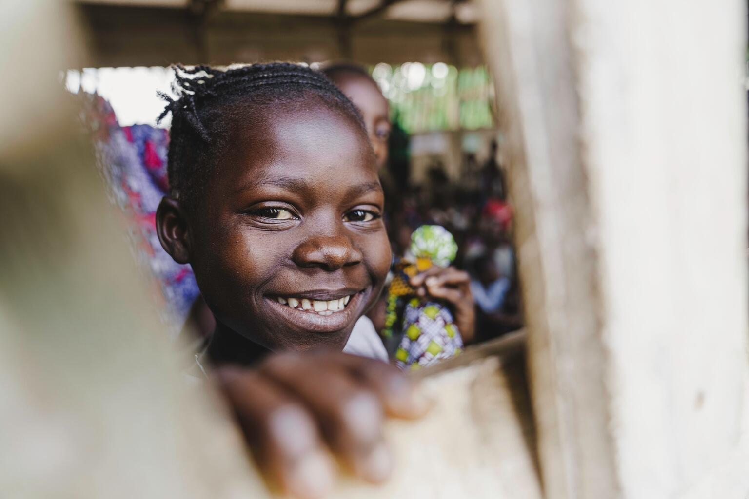 girl smiles for camera