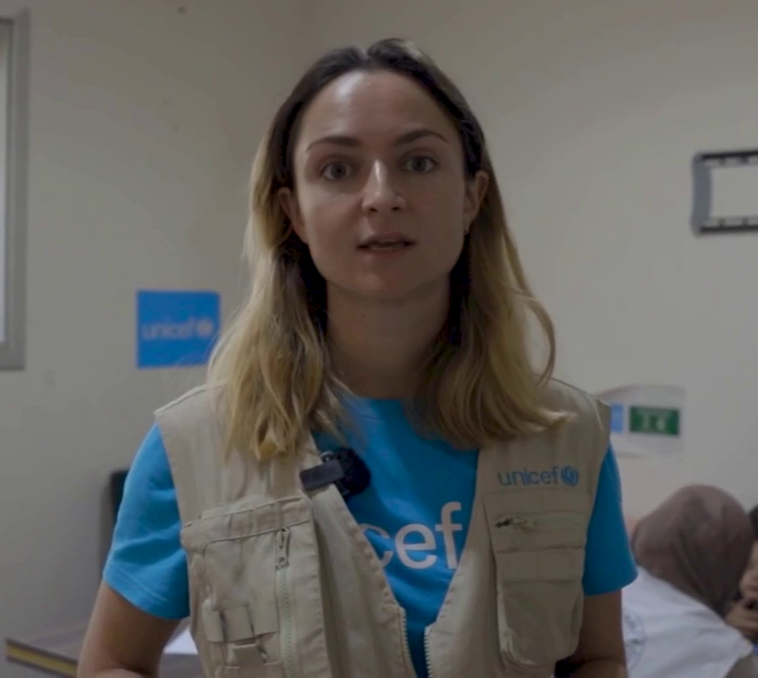 Caira Hogan, who works in Gaza with UNICEF