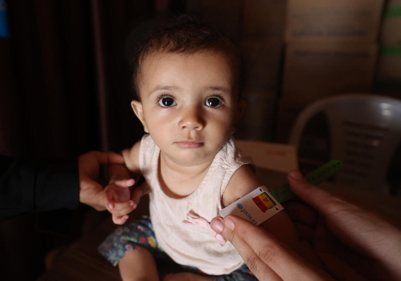 A child in Gaza, one of many in Palestine and Gaza UNICEF is helping.